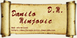 Danilo Minjović vizit kartica